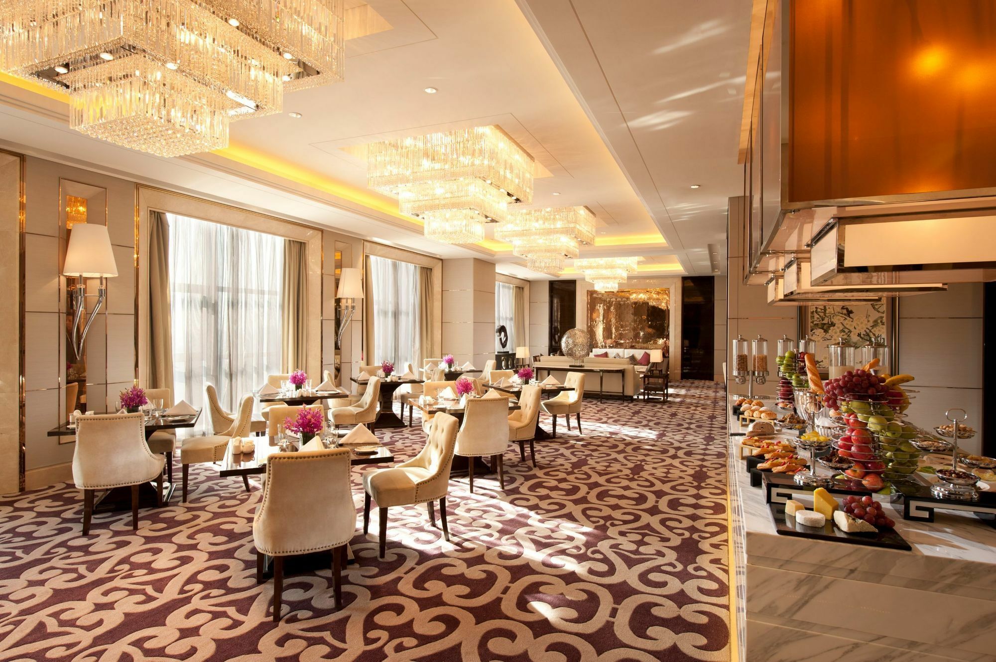 Wanda Realm Langfang Hotel Étterem fotó